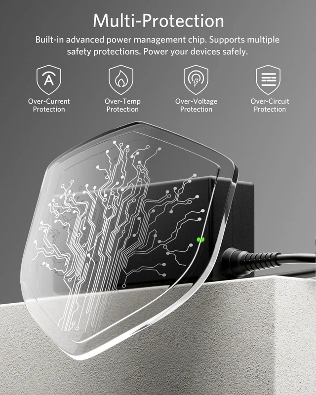 Alt view image 5 of 7 - Universal Laptop Charger 90W AC Adapter Replacement for HP Google MacBook Pro Air Charger 90w 65w 45w USB Type C Chromebook Charger Power Adapter