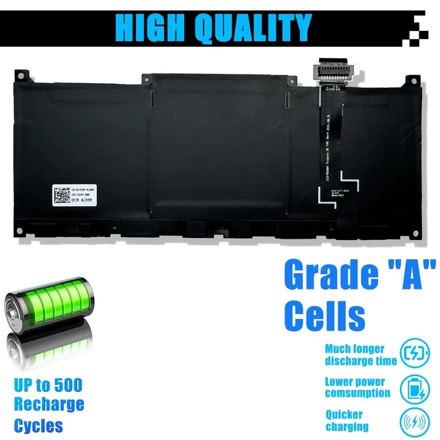 Alt view image 5 of 5 - AOMKA MN79H Laptop Battery Replacement for Dell XPS 9320 XPS 13 Plus 9320 XPS 13 9340 XPS 13 9345 Series Notebook 0MN79H J7H5M 0J7H5M NXRKW 0NXRKW 2FVJM 02FVJM 11.55V 55Wh 4524mAh 3-Cell