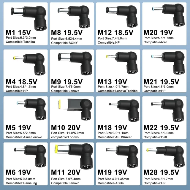Alt view image 2 of 7 - 90W 16Tips Universal Laptop Charger - Compatible for HP LG IBM Google Toshiba Sony Fujitsu MacBook Pro Notebook Ultrabook Chromebook Power Adapter Supply Cord