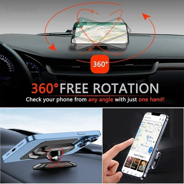 Alt view image 6 of 7 - 2-Pack Magnetic Phone Holder for Car DashStrong Magnet Magnetic Car Phone Holder Mount 4 Plate Phone Holders for Your Car Phone Mount for Car Dashboard Cell Phone Car Mount for iPhone Samsung
