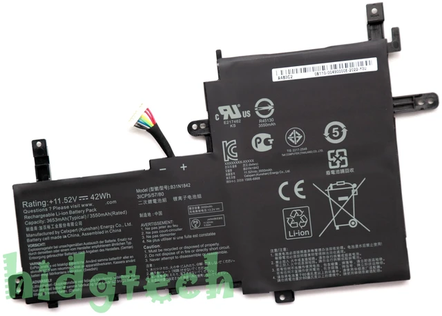Main image of New B31N1842 Laptop Battery for Asus VivoBook S15 S531FA S531FL X531FL K531FA V531FA V531FL K531FA K531FL S5500F F513 M513 K513 S513 X513 S15 S531F Series 0B200-03440000