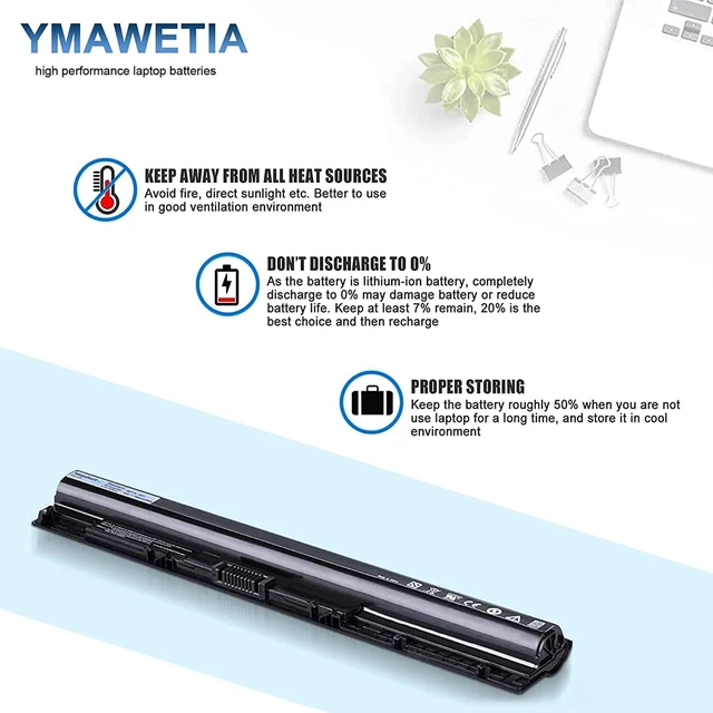 Alt view image 5 of 5 - M5Y1K 14.8V 40wh Battery Replacement for Dell Inspiron 14 15 17 5000 3000 Series 5559 5558 3451 3452 3458 3551 5458 5755 5756 5758 5759 P47F P51F P52F P63F P64G 453-BBBQ GXVJ3 WKRJ2 HD4J0 991XP VN3N