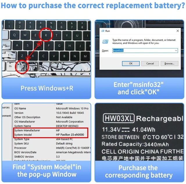 Alt view image 2 of 5 - SHUO.Z.B HW03XL L97300-005 Laptop Battery Replacement for HP Pavilion 15-EG 15-EH 17-CN 17-CP 15-EG0000 15t-eg000 15-EG1XXX 15-EG0010NR 17-CN0000 17-CN0XXX 17-CP0000 17-CP0XXX HW03041XL-PL HSTNN-IB90