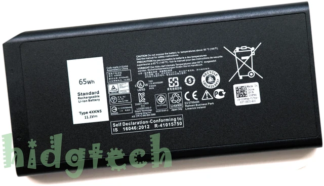 Main image of New 4XKN5 65Wh Battery for Latitude 5404 7404 5414 7414 Rugged Extreme Series CJ2K1 31CR18/65-2