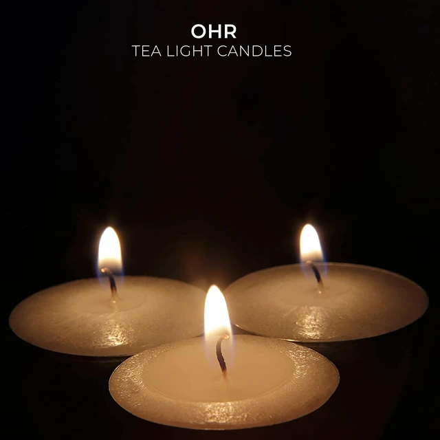 Alt view image 5 of 5 - Tealight Candles - 25 Pack Tea Lights Candles - White Tealights Unscented - 3 Hour Burn Time