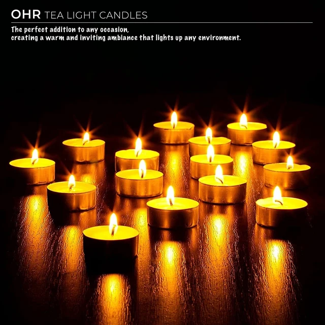 Alt view image 2 of 5 - Tealight Candles - 25 Pack Tea Lights Candles - White Tealights Unscented - 3 Hour Burn Time