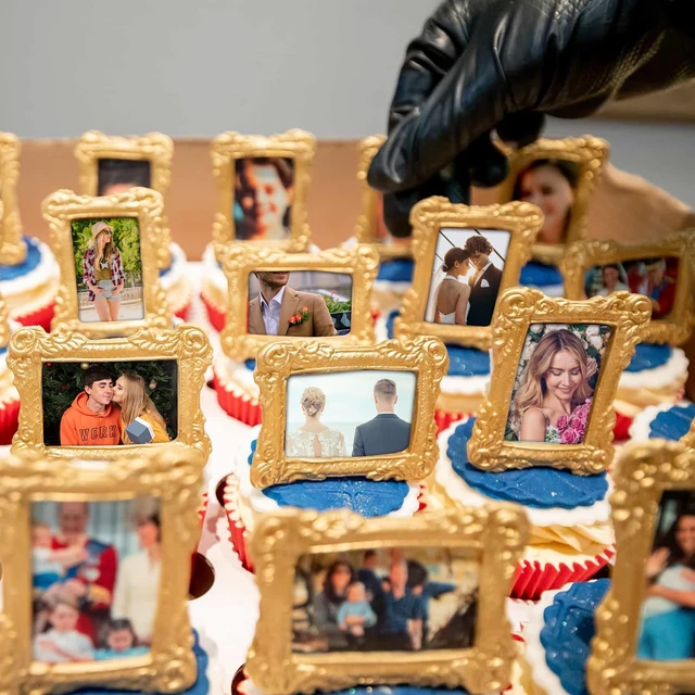 Alt view image 2 of 7 - 4 Pcs Photo Frame Silicone Molds, Baroque Style Air Dry Clay Molds, Mini Frame Molds Silicone for Cupcake Topper Cake Decoration Chocolate Candy Polymer Clay