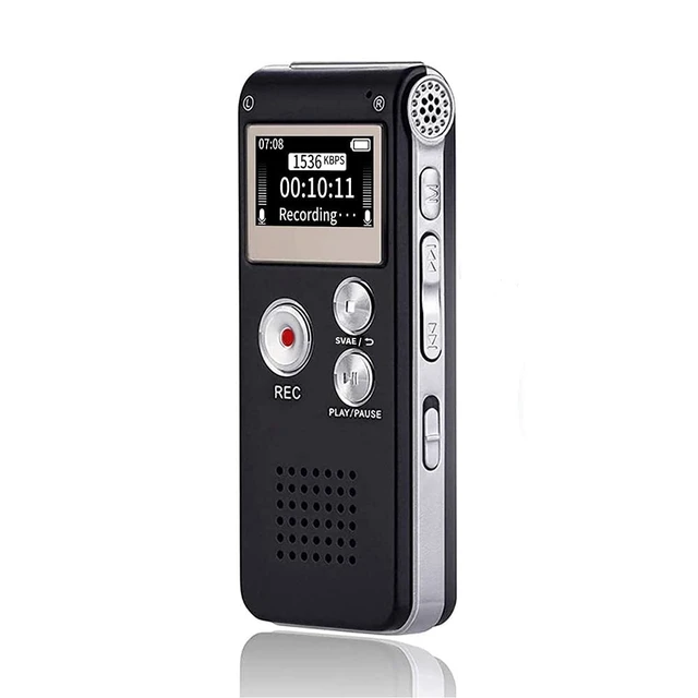 Alt view image 8 of 14 - Digital Voice Recorder 16GB Voice Recorder with Playback for Lectures - USB Rechargeable Dictaphone Upgraded Small Tape Recorder Device