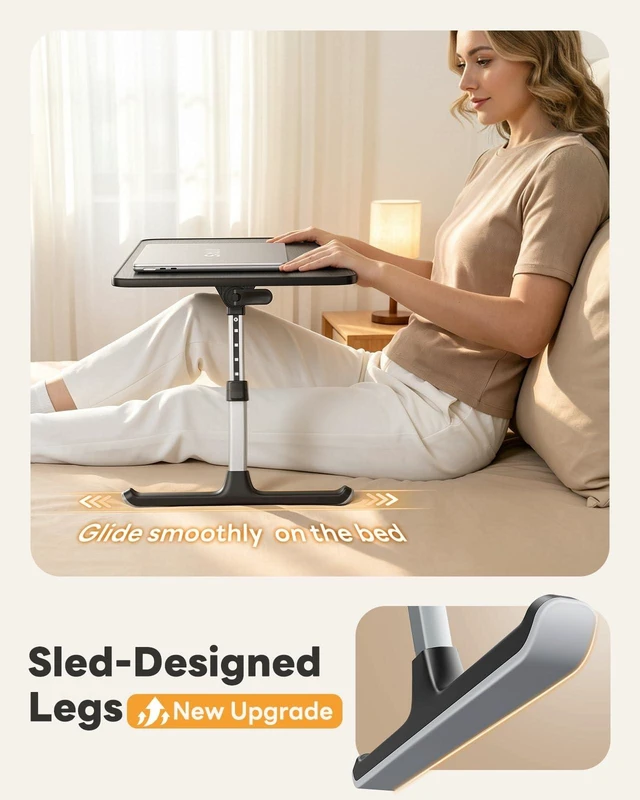 Alt view image 10 of 14 - Height & Angle Adjustable Lap Desk Laptop Stand for Bed | LightWeight Foldable Portable Laptop Table for Couch Sofa Chair Floor