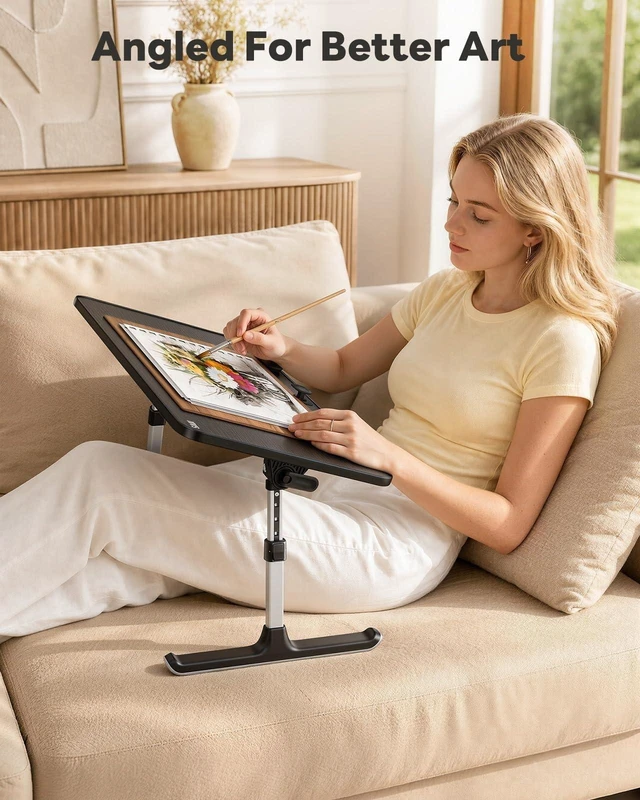 Alt view image 9 of 14 - Height & Angle Adjustable Lap Desk Laptop Stand for Bed | LightWeight Foldable Portable Laptop Table for Couch Sofa Chair Floor
