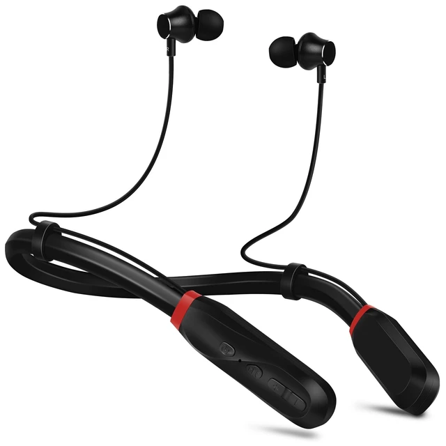 Alt view image 8 of 14 - Neckband Bluetooth Headphones, 200H Long Playtime Wireless Stereo Neckband Earbuds with Microphone, Waterproof Around The Neck Headphones in Ear Headset for Sports/Workout/Office (Black)