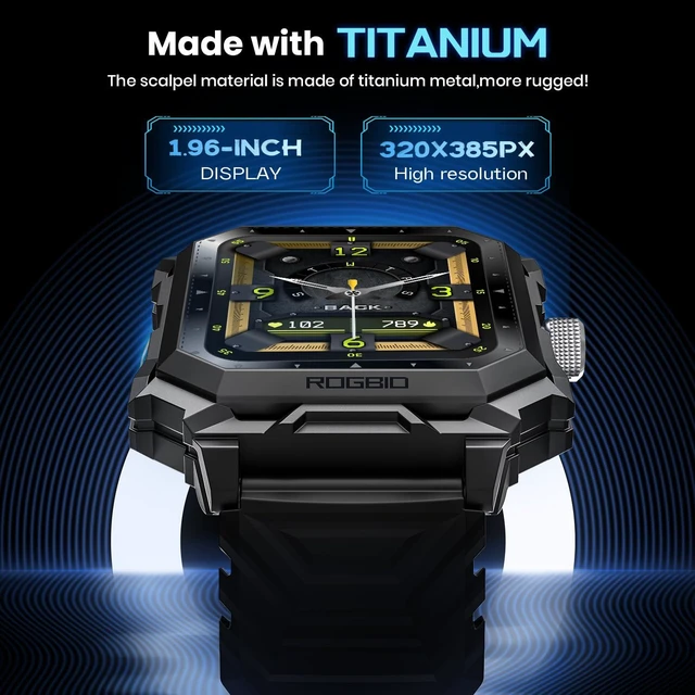 Alt view image 12 of 12 - Smart Watch for Men (Answer/Make Call) 1.96" Military Smartwatch 680mAh Battery IP69 Waterproof Smart Watches Fitness Activity Tracker With Blood Pressure Heart Rate Sleep Monitor for Android Phones