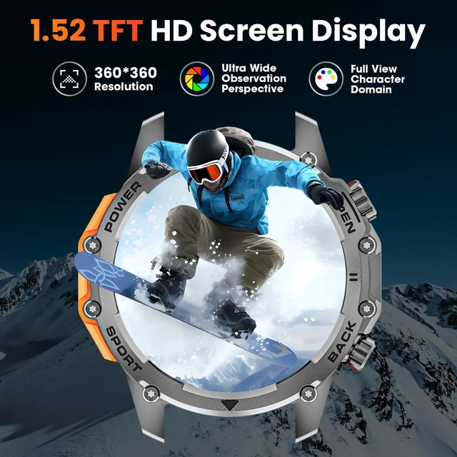 Alt view image 11 of 14 - Smart Watches for Men (Call/Notification),1.52''HD Military Smart Watch with Heart Rate/Sleep Monitor/Pedometer for Android and iOS,DIY Design Fitness Tracker,1 Pack with 2-Piece Look Set