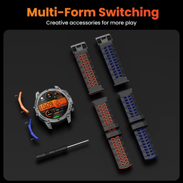 Alt view image 14 of 14 - Smart Watches for Men (Call/Notification),1.52''HD Military Smart Watch with Heart Rate/Sleep Monitor/Pedometer for Android and iOS,DIY Design Fitness Tracker,1 Pack with 2-Piece Look Set