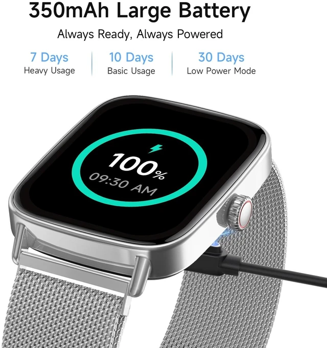 Alt view image 13 of 14 - Smart Watch for Men Women, 1.85" HD Smartwatch Compatible iPhone/Samsung/Android (Answer/Make Calls), 100+ Sport Modes Fitness Tracker with Heart Rate/Sleep/Step Monitor, IP68 Waterproof