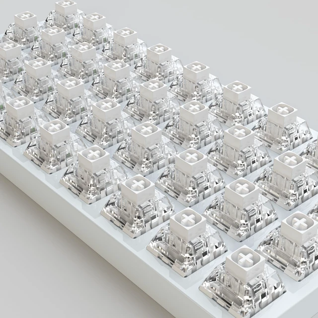 Alt view image 12 of 14 - Kailh Box White Mechanical Keyboard Switches,3-Pin 45gf Clicky/Speed Typing/Gaming/Waterproof Switches(108Pcs,Kailh Box White)