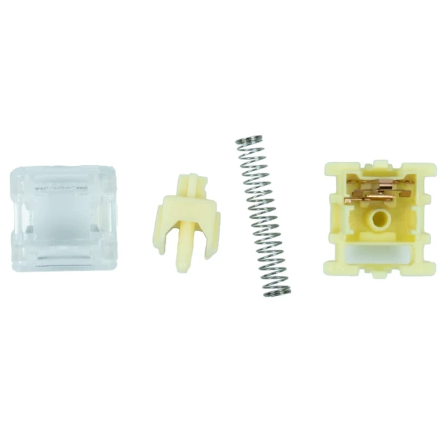 Alt view image 9 of 14 - Jelly Series Keyboard Switches (Yellow,110PCS) | Heavy Tactile,RGB LED,5 Pin,Factory Pre-lubed,Full POM Key Switches,compatible for MX Mechanical Keyboard