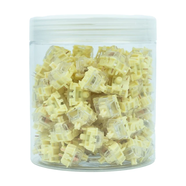 Alt view image 11 of 14 - Jelly Series Keyboard Switches (Yellow,110PCS) | Heavy Tactile,RGB LED,5 Pin,Factory Pre-lubed,Full POM Key Switches,compatible for MX Mechanical Keyboard