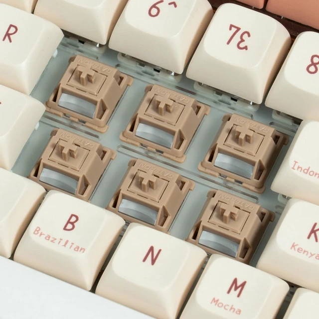 Alt view image 14 of 14 - Gateron Chocolate Smoothie Tactile Keyboard Switches, 5 Pin Pre-lubed 70PCS | Micro Tactile Key Switche FeelPOM Material55±15gf RGB LED Compatible5-pin Factory Pre-lubed
