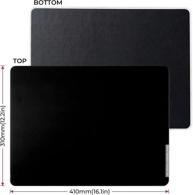 Alt view image 12 of 12 - XVX Black Glass Mousepad 4.0, Hard Mouse Pad for Gaming, Ultra-Smooth Micro-Etched Surface Mouse Mat with Non-Slip Rubber Base(410mm*310mm)