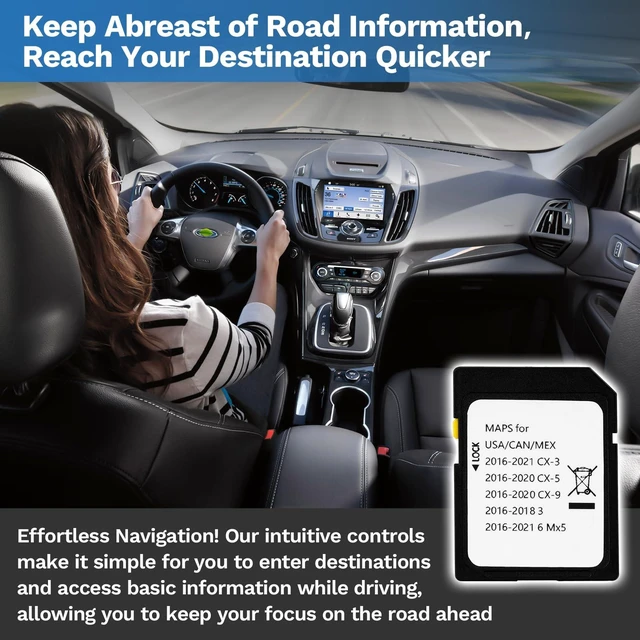 Alt view image 12 of 12 - Navigation SD Card for Mazda CX-5/CX-9 2016-2020, Mazda 3 2014-2018 | for Mazda 6/CX-3/MX-5 2016-2024, Car GPS Navigation System for USA/Canada/Mexico