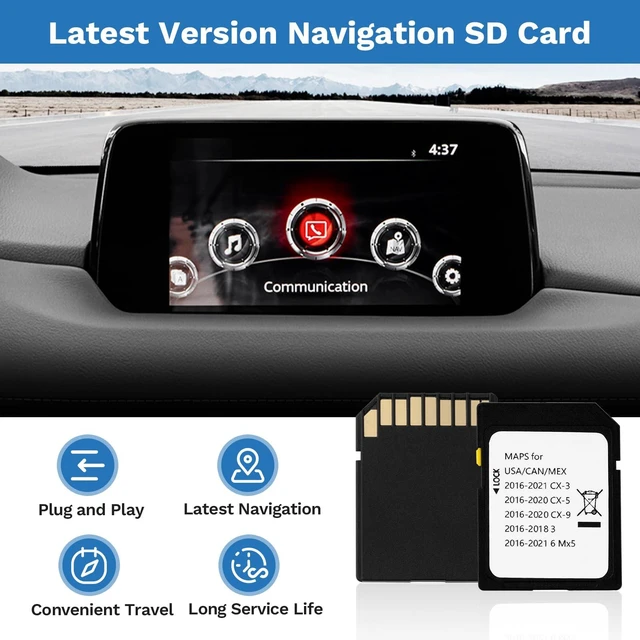 Alt view image 8 of 12 - Navigation SD Card for Mazda CX-5/CX-9 2016-2020, Mazda 3 2014-2018 | for Mazda 6/CX-3/MX-5 2016-2024, Car GPS Navigation System for USA/Canada/Mexico