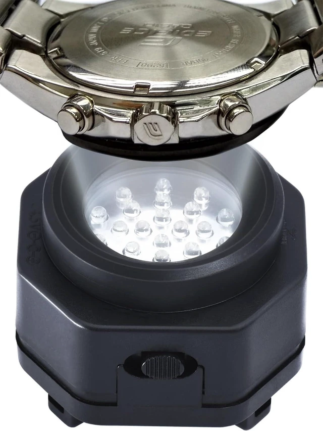 Alt view image 8 of 14 - CoolFire - UV Free Solar Watch Fast Charger for All Eco Solar Watches for Men, Reloj Hombre Portable Battery Charger, for All Kinds of Sophisticated Eco Solar Watches (Black)
