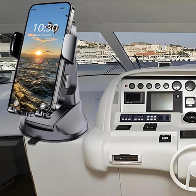 Alt view image 13 of 14 - Boat Phone Mount, Suction Cup Boat Cell Phone Holder Marine Heavy Duty Dash Universal Desk Waterproof Boating Phone Holder for Kayak Sailing Marine Marina for iOS Android Smartphone (2PCS)