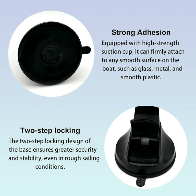 Alt view image 14 of 14 - Boat Phone Mount, Suction Cup Boat Cell Phone Holder Marine Heavy Duty Dash Universal Desk Waterproof Boating Phone Holder for Kayak Sailing Marine Marina for iOS Android Smartphone (2PCS)