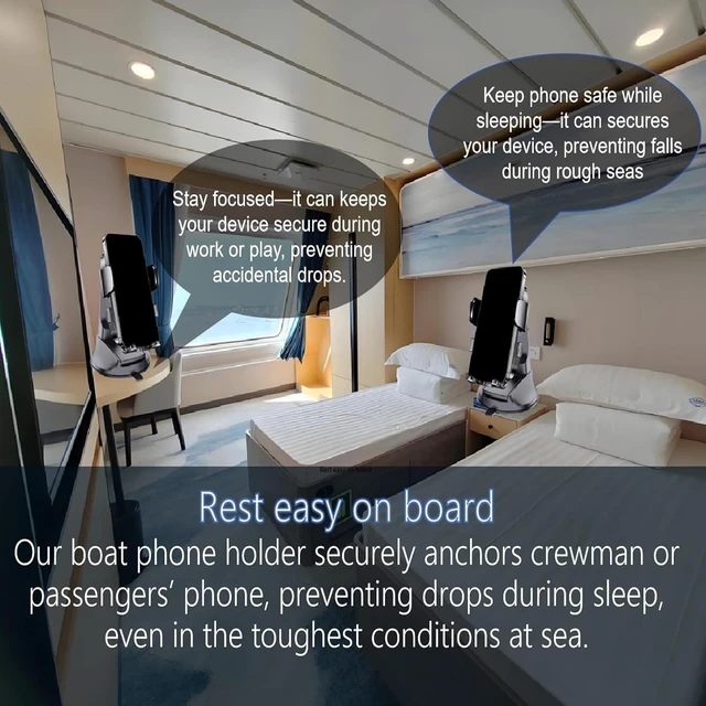 Alt view image 12 of 14 - Boat Phone Mount, Suction Cup Boat Cell Phone Holder Marine Heavy Duty Dash Universal Desk Waterproof Boating Phone Holder for Kayak Sailing Marine Marina for iOS Android Smartphone (2PCS)