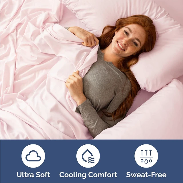 Alt view image 11 of 14 - Queen Size 4 Piece Sheet Set - Comfy Breathable & Cooling Sheets - Hotel Luxury Bed Sheets for Women & Men - Deep Pockets, Easy-Fit, Soft & Wrinkle Free Sheets - Lavender Pink Oeko-Tex Bed Sheet Set