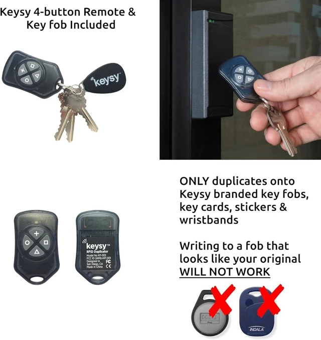 Alt view image 9 of 14 - Keysy RFID Duplicator - Copy Key Fobs and Key Cards (HID Prox, AWID, Indala, ioProx, Rosslare, XceedID, Paradox, CDVI + More) Reader Writer Copier Cloner 125kHz Including (1 Key Fob)
