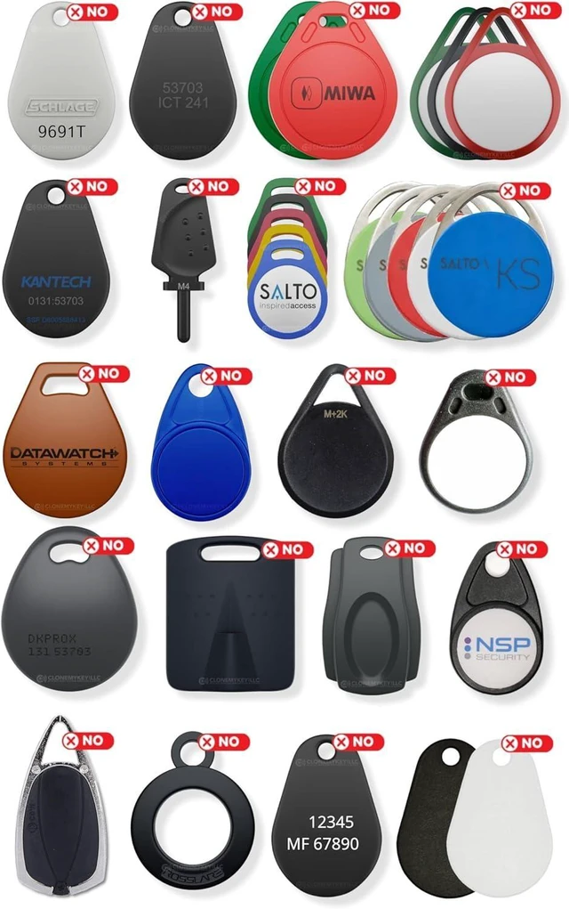 Alt view image 14 of 14 - Keysy RFID Duplicator - Copy Key Fobs and Key Cards (HID Prox, AWID, Indala, ioProx, Rosslare, XceedID, Paradox, CDVI + More) Reader Writer Copier Cloner 125kHz Including (1 Key Fob)