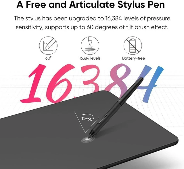 Alt view image 10 of 14 - XPPen Updated Deco 01 V3 Drawing Tablet-16384 Levels of Pressure Battery-Free Stylus, 10x6 Inch OSU Graphic Tablet, 8 Hotkeys for Digital Art, Teaching, Gaming Drawing Pad for Chrome, PC, Mac, Android