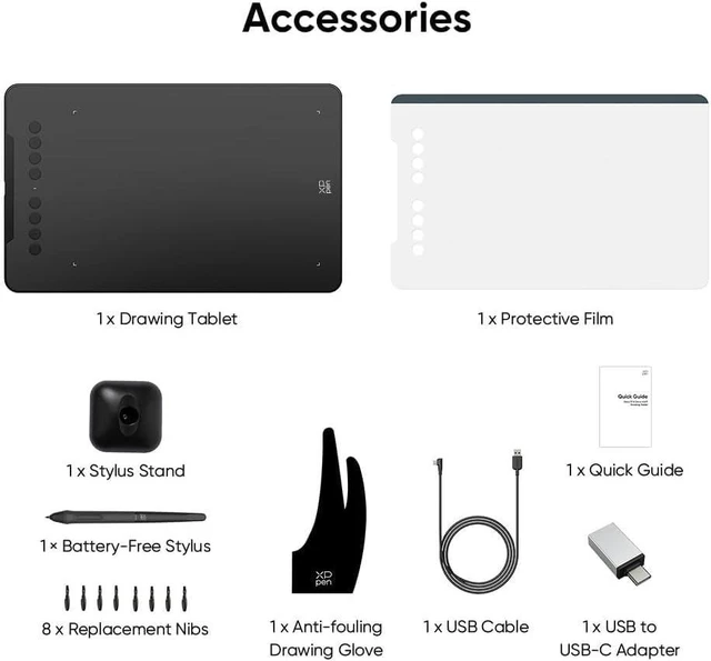 Alt view image 13 of 14 - XPPen Updated Deco 01 V3 Drawing Tablet-16384 Levels of Pressure Battery-Free Stylus, 10x6 Inch OSU Graphic Tablet, 8 Hotkeys for Digital Art, Teaching, Gaming Drawing Pad for Chrome, PC, Mac, Android