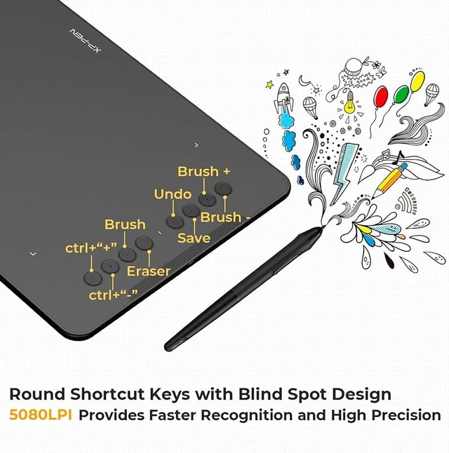 Alt view image 11 of 14 - XPPen Updated Deco 01 V3 Drawing Tablet-16384 Levels of Pressure Battery-Free Stylus, 10x6 Inch OSU Graphic Tablet, 8 Hotkeys for Digital Art, Teaching, Gaming Drawing Pad for Chrome, PC, Mac, Android