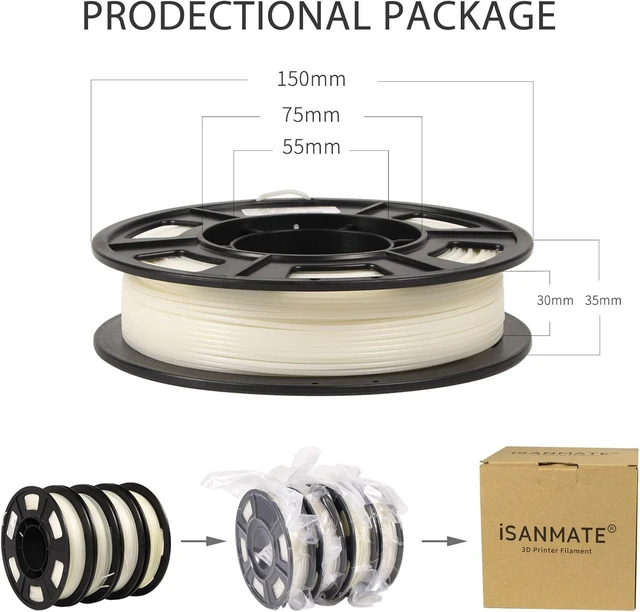 Alt view image 12 of 12 - 3D Printer Filament Bundle, Glow in The Dark Filament Multicolor, Green, Blue and Blue-Green, PLA Filament 1.75 mm, Dimensional Accuracy +/- 0.03 mm, 250g X 4 Pack