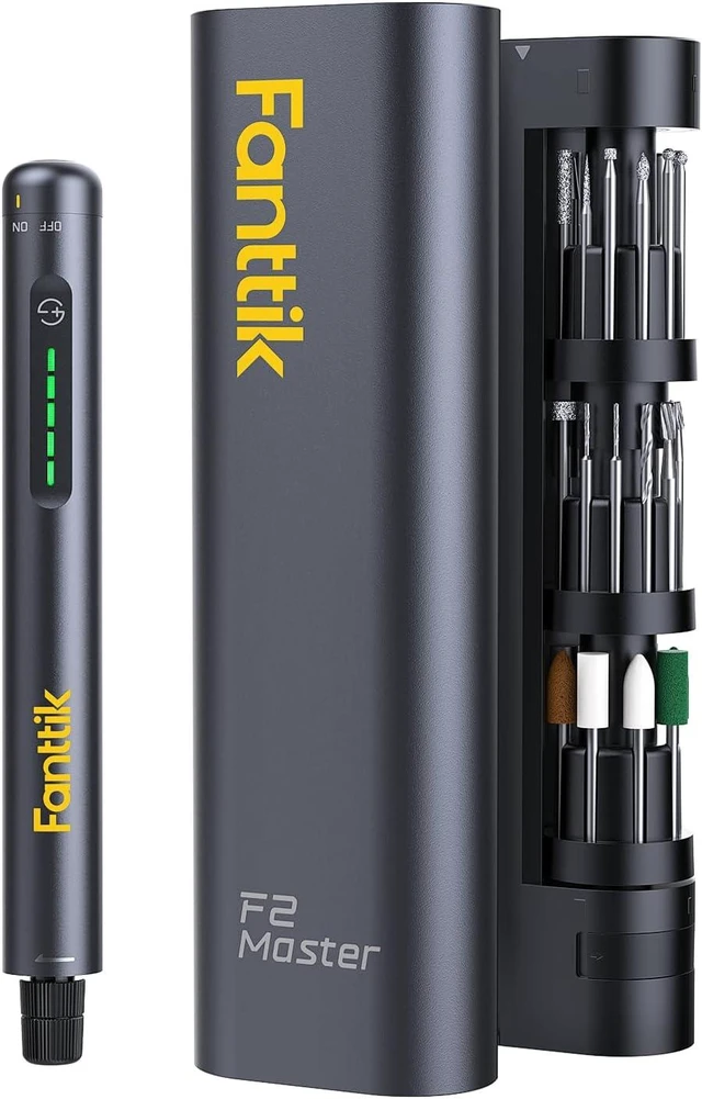 Alt view image 8 of 14 - Fanttik F2 Master Mini Cordless Rotary Tool Kit, NeoPulse Motor, 5 Speed, 25000 RPM, Revostor Hub, 35 Accessories, Engraving Pen, for 3D Printer Sanding, Polishing, Drilling, Carving, DIY Crafts