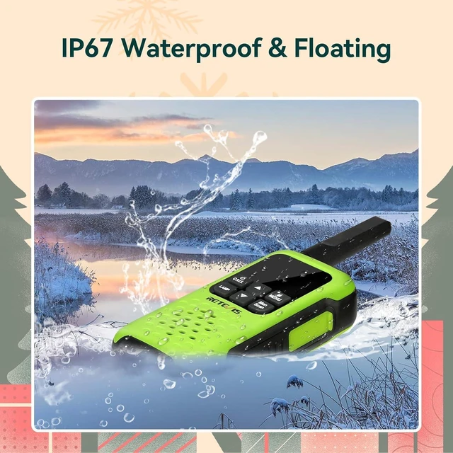 Alt view image 9 of 14 - RT49P Waterproof Walkie Talkies, IP67 Floating 2 Way Radio, NOAA Walkie Talkie, 1200mAh Rechargeable AA Batteries, SOS Flashlight Two Way Radio for Skiing Kayaking 2 Pcs