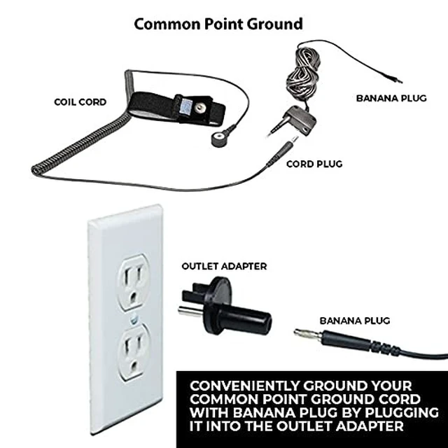 Alt view image 12 of 12 - ESD Compliant Mat Workstation Kit - 16"x24"x.060", Wrist Strap Set, Ground Cord, Universal Snap Kit, Easy to Use Outlet Adapter,Computer/Cellphone Repair Kit, Soldering Mat - Royal Blue
