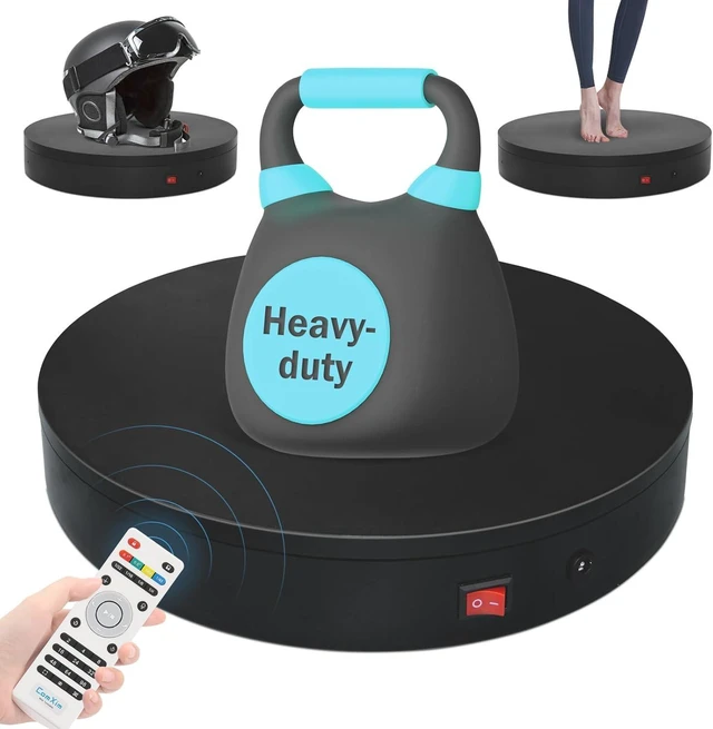 Alt view image 8 of 14 - 12.6In Remote Motorized Electric Turntable Rotating Display Stand Rotating Platform Photography Turntable motorized lazy susan base giratoria para for Photography,3D Scanner,(Load Range:88~300lbs)
