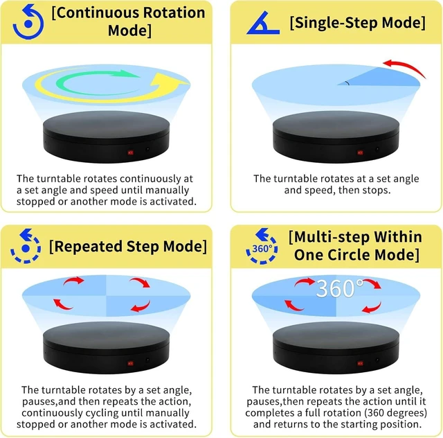 Alt view image 10 of 14 - 12.6In Remote Motorized Electric Turntable Rotating Display Stand Rotating Platform Photography Turntable motorized lazy susan base giratoria para for Photography,3D Scanner,(Load Range:88~300lbs)
