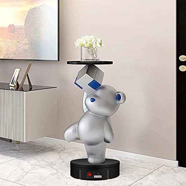 Alt view image 7 of 10 - JAYEGT Motorized Rotating Display Stand, 360 Degree Electric Rotating Turntable for Photography Products Display,Live Video Show,Remote Control Angle, Speed (Black, 11.8inch / 265Lbs Load,Wired)