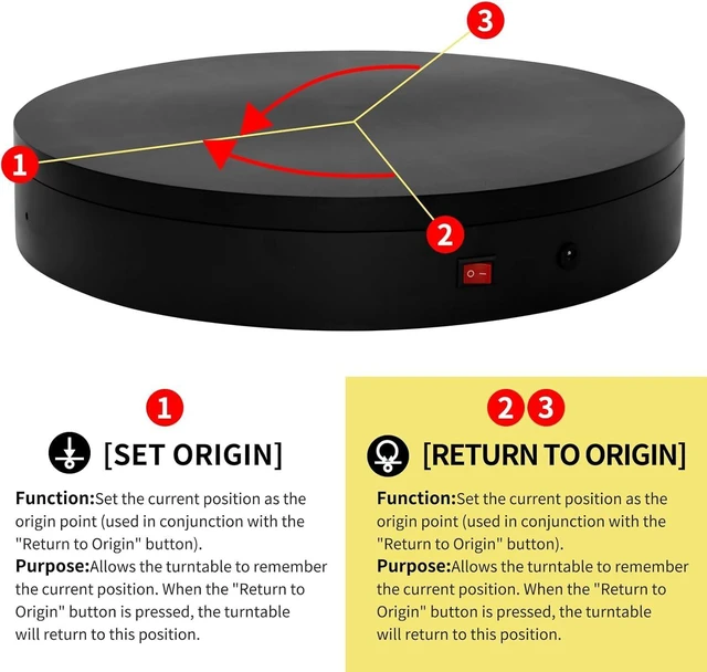 Alt view image 13 of 14 - 12.6In Remote Motorized Electric Turntable Rotating Display Stand Rotating Platform Photography Turntable motorized lazy susan base giratoria para for Photography,3D Scanner,(Load Range:88~300lbs)