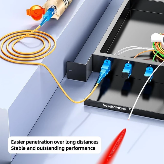 Alt view image 13 of 14 - Visual Fault Locator,100-120KM Fiber Optic Cable Tester Meter VFL Red Light Pen Light Source Testers (100-120KM VFL)