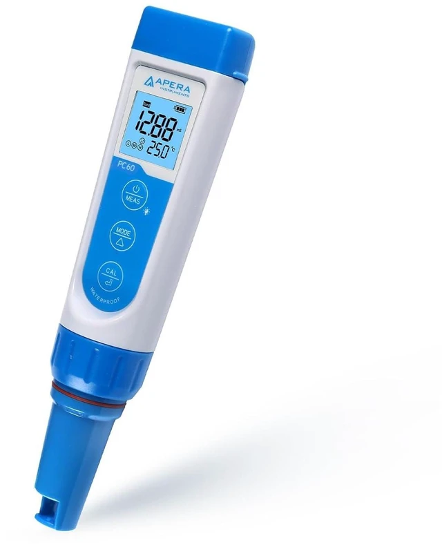 Alt view image 9 of 14 - APERA INSTRUMENTS AI316 Premium Series PC60 5-in-1 Waterproof pH/EC (Conductivity) /TDS (ppm) /Salinity (ppt) /Temp. Multi-Parameter Pocket Tester Kit