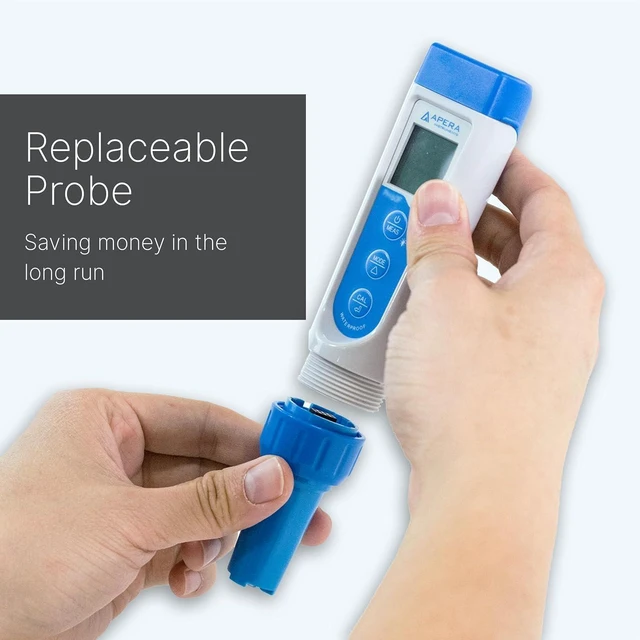 Alt view image 14 of 14 - APERA INSTRUMENTS AI316 Premium Series PC60 5-in-1 Waterproof pH/EC (Conductivity) /TDS (ppm) /Salinity (ppt) /Temp. Multi-Parameter Pocket Tester Kit