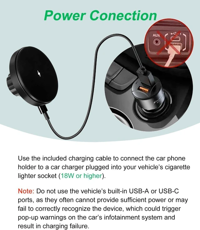 Alt view image 13 of 14 - Magnetic Jeep Phone Mount for 2018-2023 Wrangler JL JLU & Gladiator JT with 15W Wireless Charging- Dashboard Phone Holder with Magsafe for Jeep Wrangler & Gladiator 2/4 Doors Accessories (Not for 4XE)