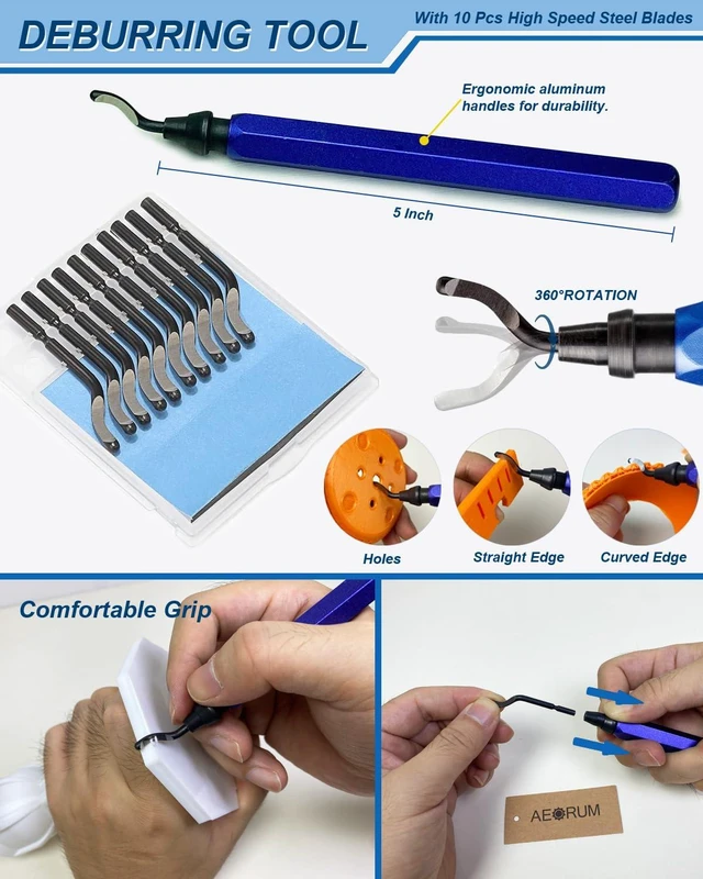 Alt view image 10 of 14 - 124Pcs 3D Printing Accessory Tools with Tool Bag for 3D Printer Modeler Basic Tools Diverse 3D Print Nozzle Cleaning Kit Mini Rotary Tool 3D Printer Tools for Remove/Trim and Finish 3D Print