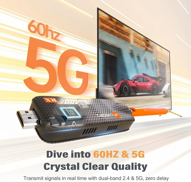 Alt view image 11 of 14 - Wireless HDMI Transmitter and 3 Receivers, Support Up to 6 Receivers, 5.8G WELUSOPU HDMI Wireless Extender Casting Content for PC Laptop Camera Cable Box to Multiple TVs Monitors Projectors -165FT